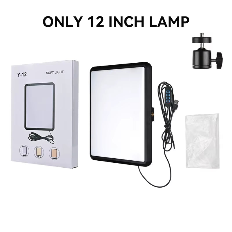 LED Video Light Dimmable Photography Continuous Lighting Adjustable Tripod Stand Portable Fill Light for Photo Studio Shooting